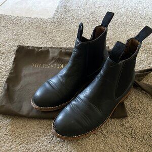 MilesandLouie Miles and Louie -  Women's Chelsea Black Leather Boot - US Size 7